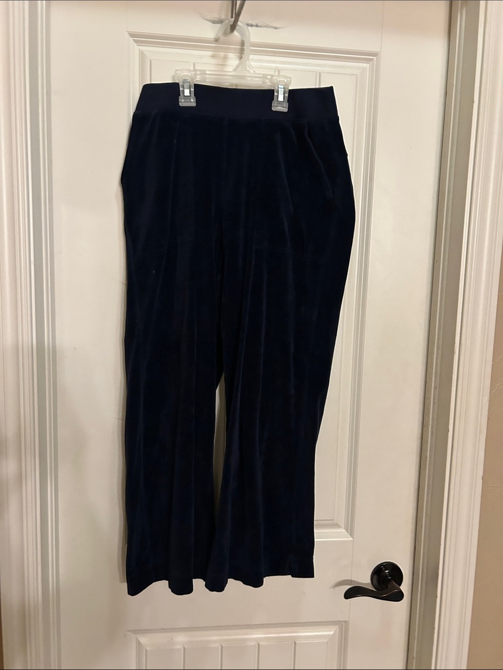 Pact  S velour Navy wide leg joggers